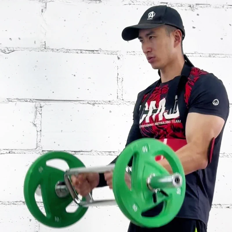 环型奥杆目字杠铃杆二头肌弯举双握手臂力量臂屈伸大臂外侧训练器