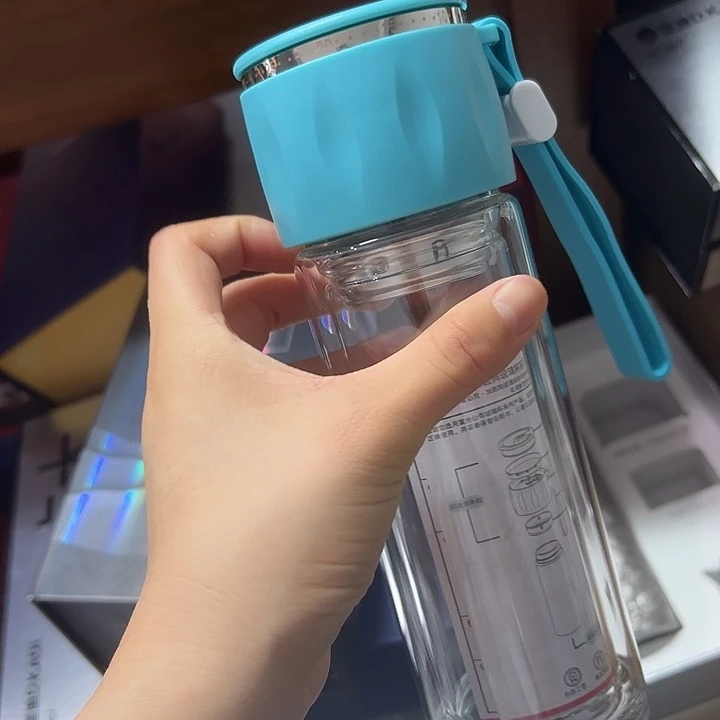 富双层66-280ml  玻璃杯 加班狗 蓝