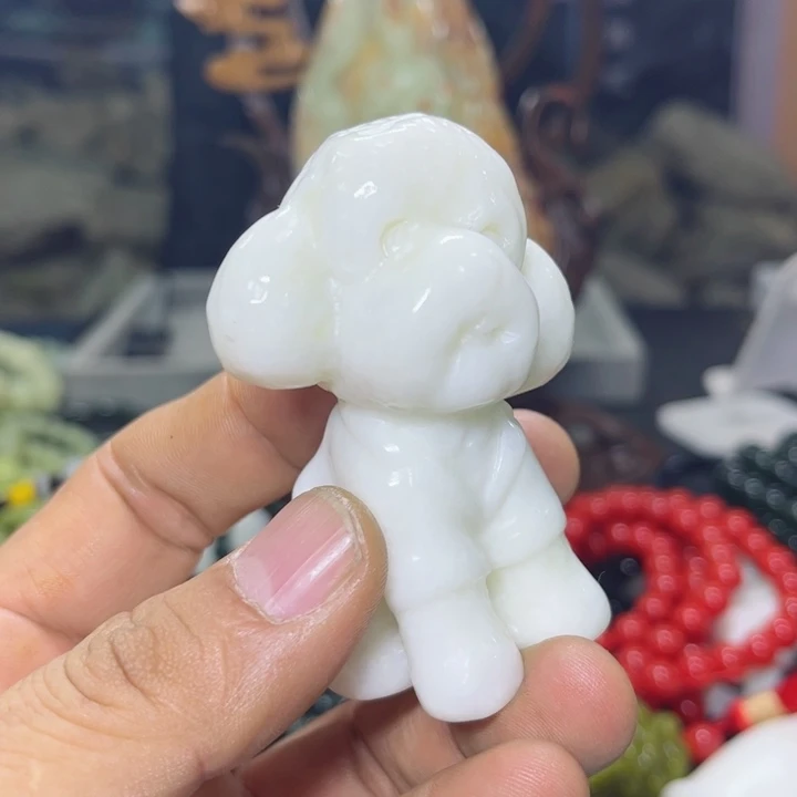 蛇纹石玉手把件未镶嵌