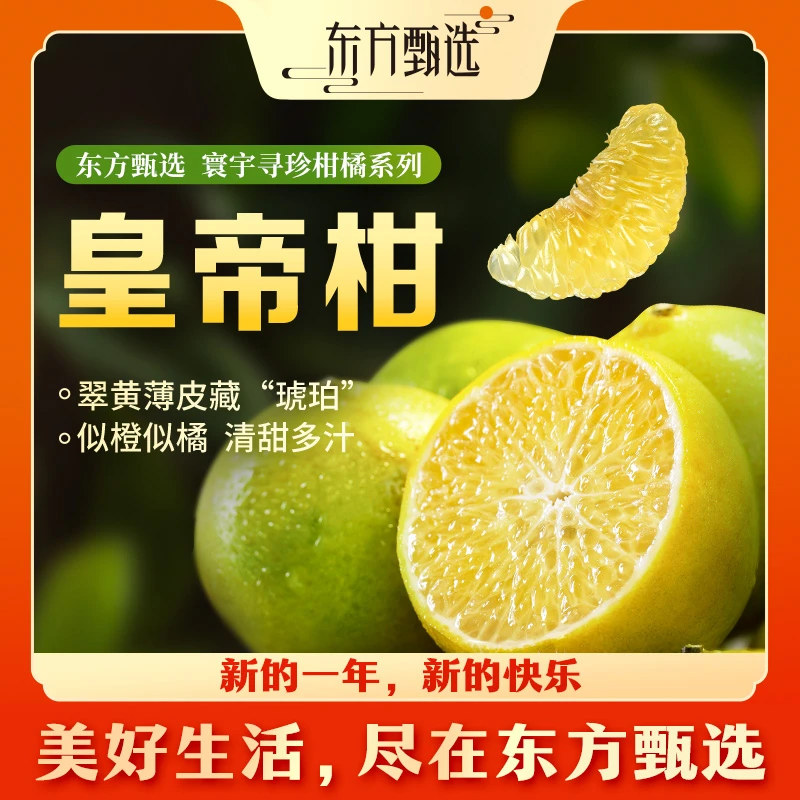 东方甄选自营皇帝柑柑橘新鲜应季水果整箱装坏果包赔