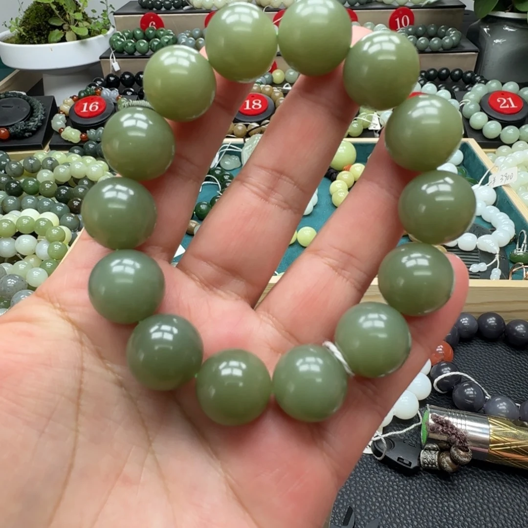 和田玉未镶嵌手链16