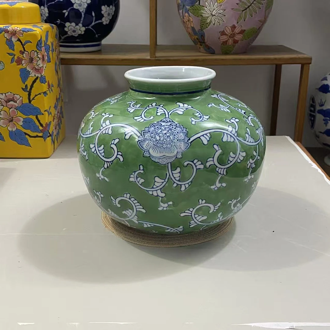 品尚青花花瓶家居客厅餐厅书房装饰插花鲜花器 微瑕介意勿拍