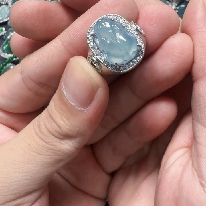 翡翠未镶嵌颈饰天然A货翡翠放漏