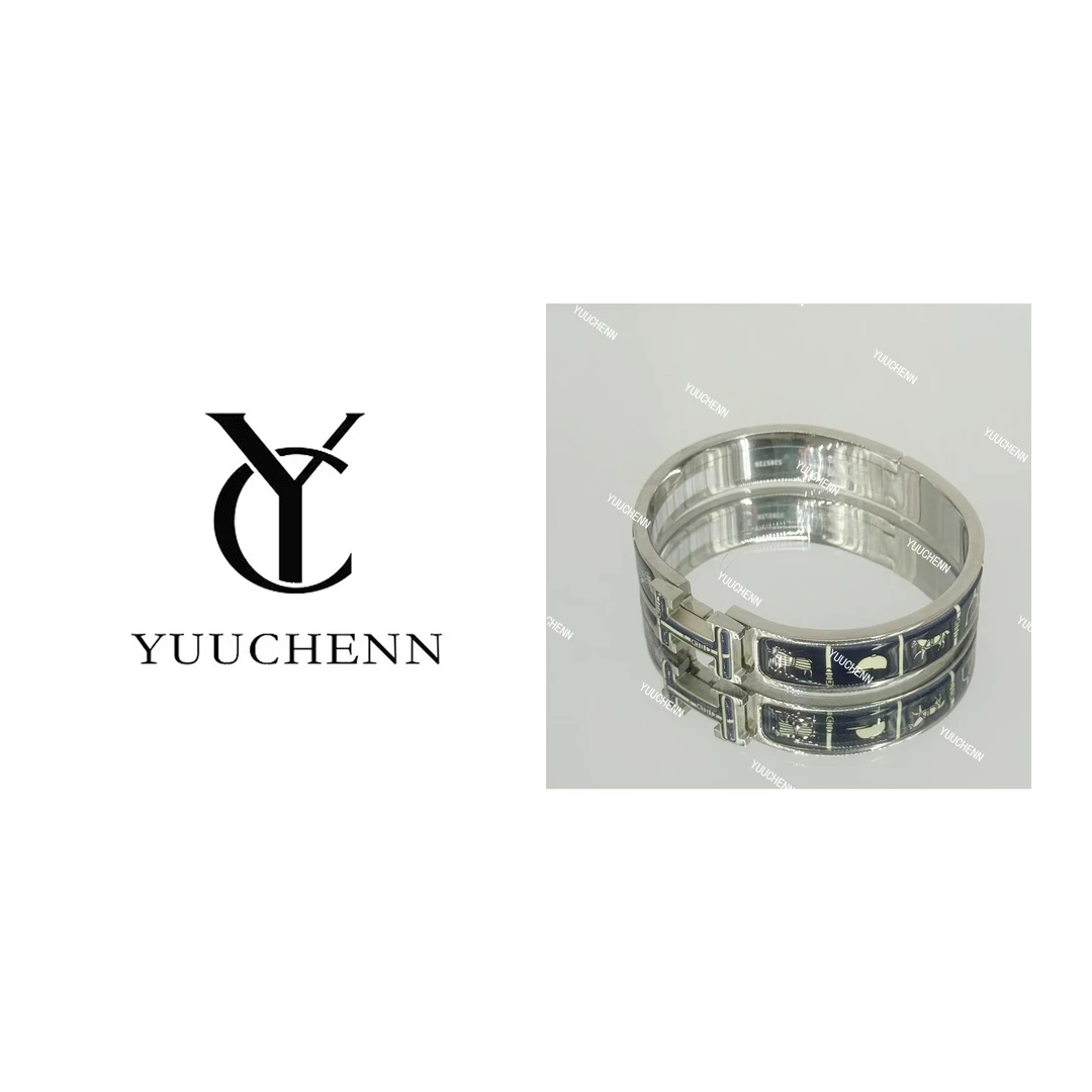 合金珐琅手镯 YUUCHENN 【Clic】拼色设计珐琅手镯男女同款