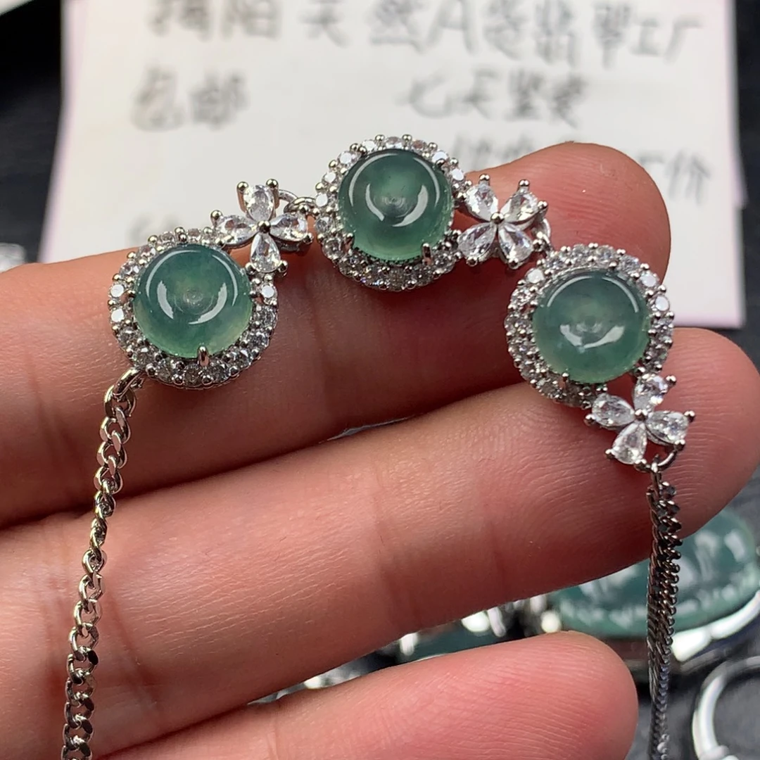 颈饰未镶嵌翡翠平安扣手链