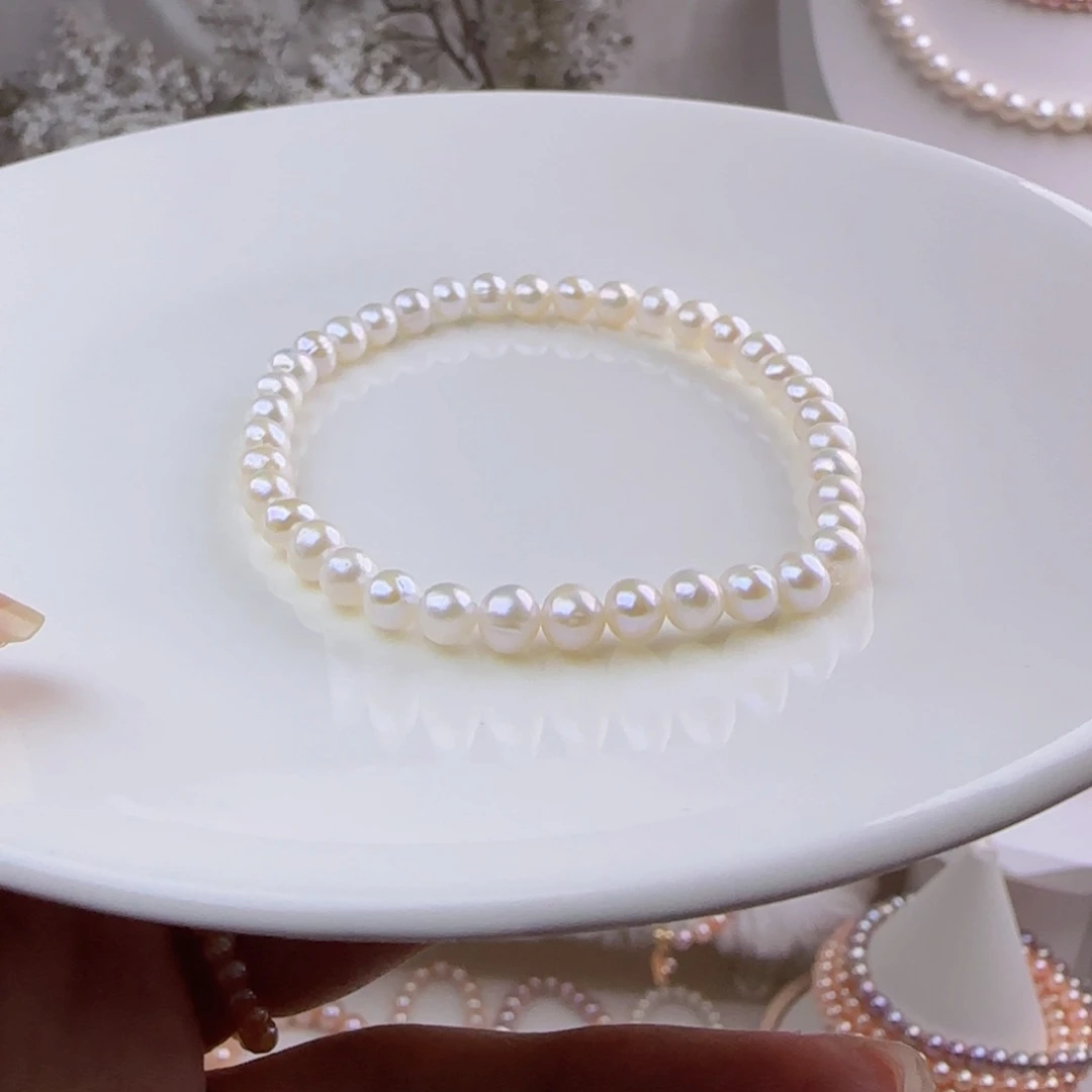 未镶嵌手绳淡水珍珠5mm微瑕