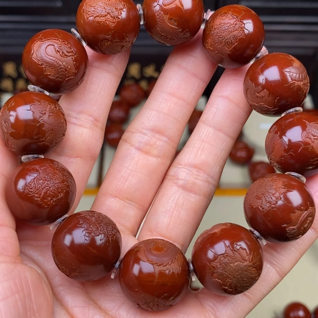 §***§吊坠橄榄核浮雕龙