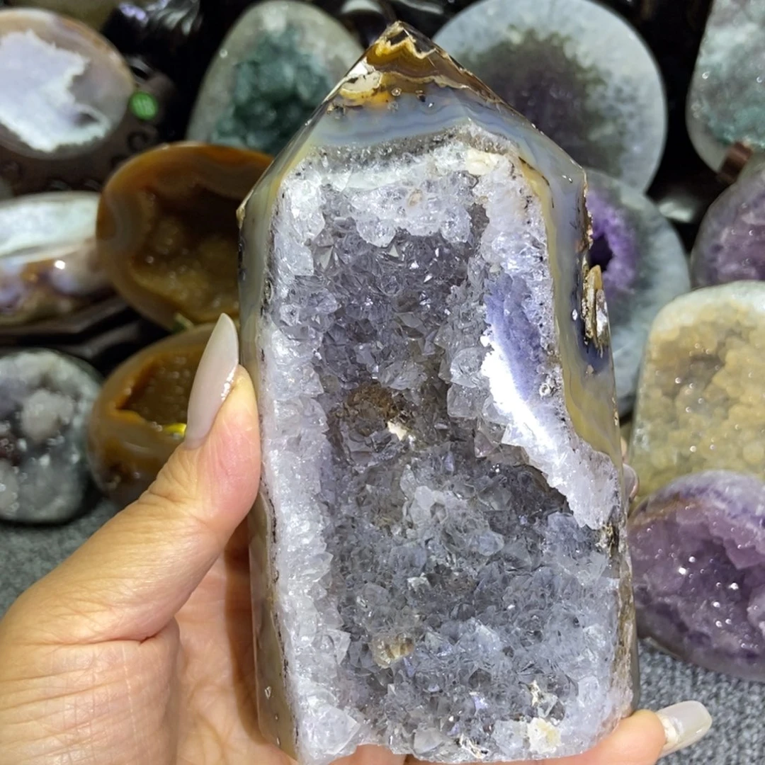 紫晶摆件未镶嵌水晶