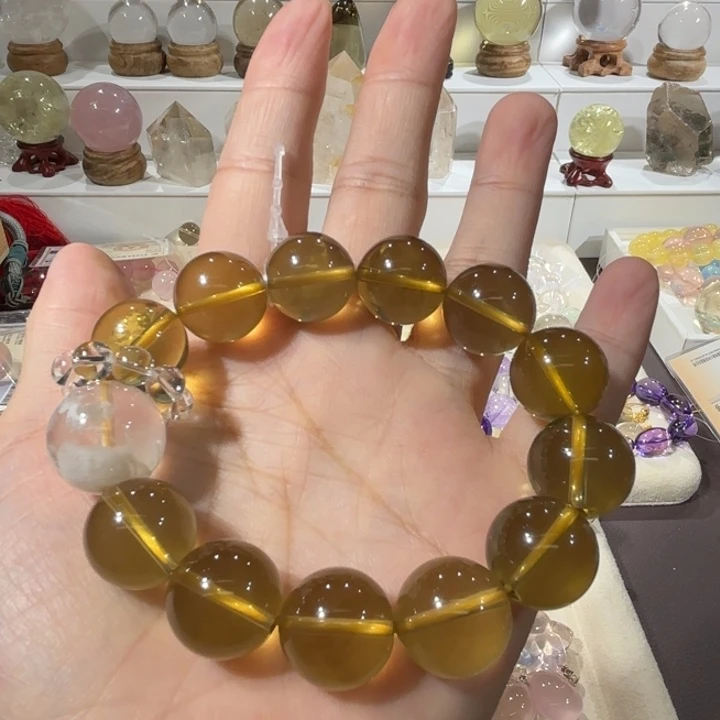 未镶嵌手链水晶黄水晶15.5
