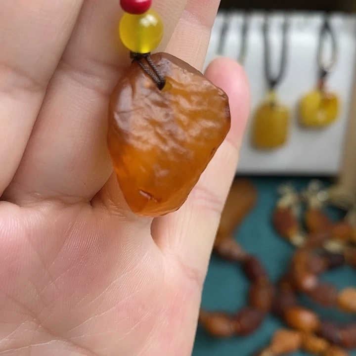 蜜蜡未镶嵌珠宝奇石手机挂