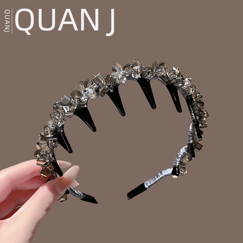 2025新款精致轻奢水晶发箍女高级感法式气质盘发头箍发饰