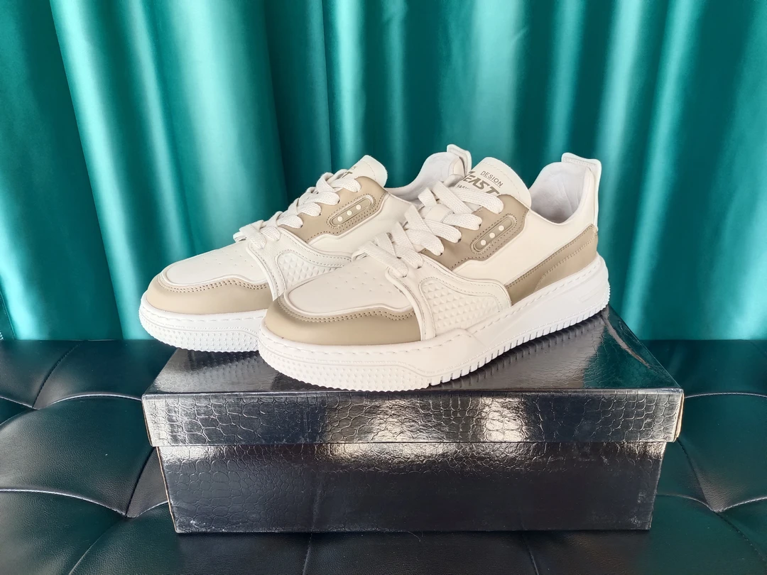 真皮板鞋原创小众男国潮牌2025夏季厚底空军超轻一号小白鞋高级感