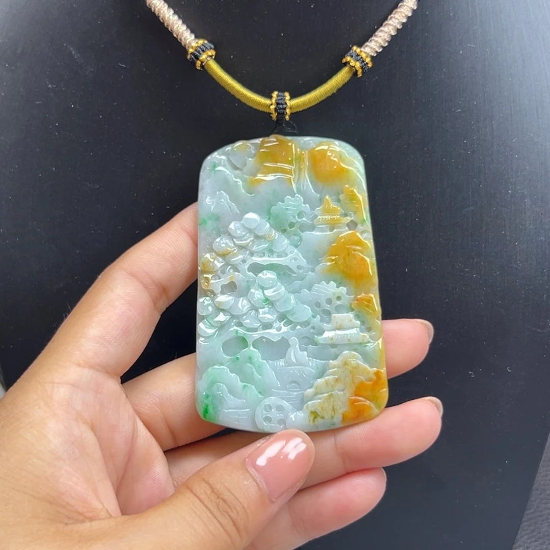 翡翠未镶嵌颈饰天然