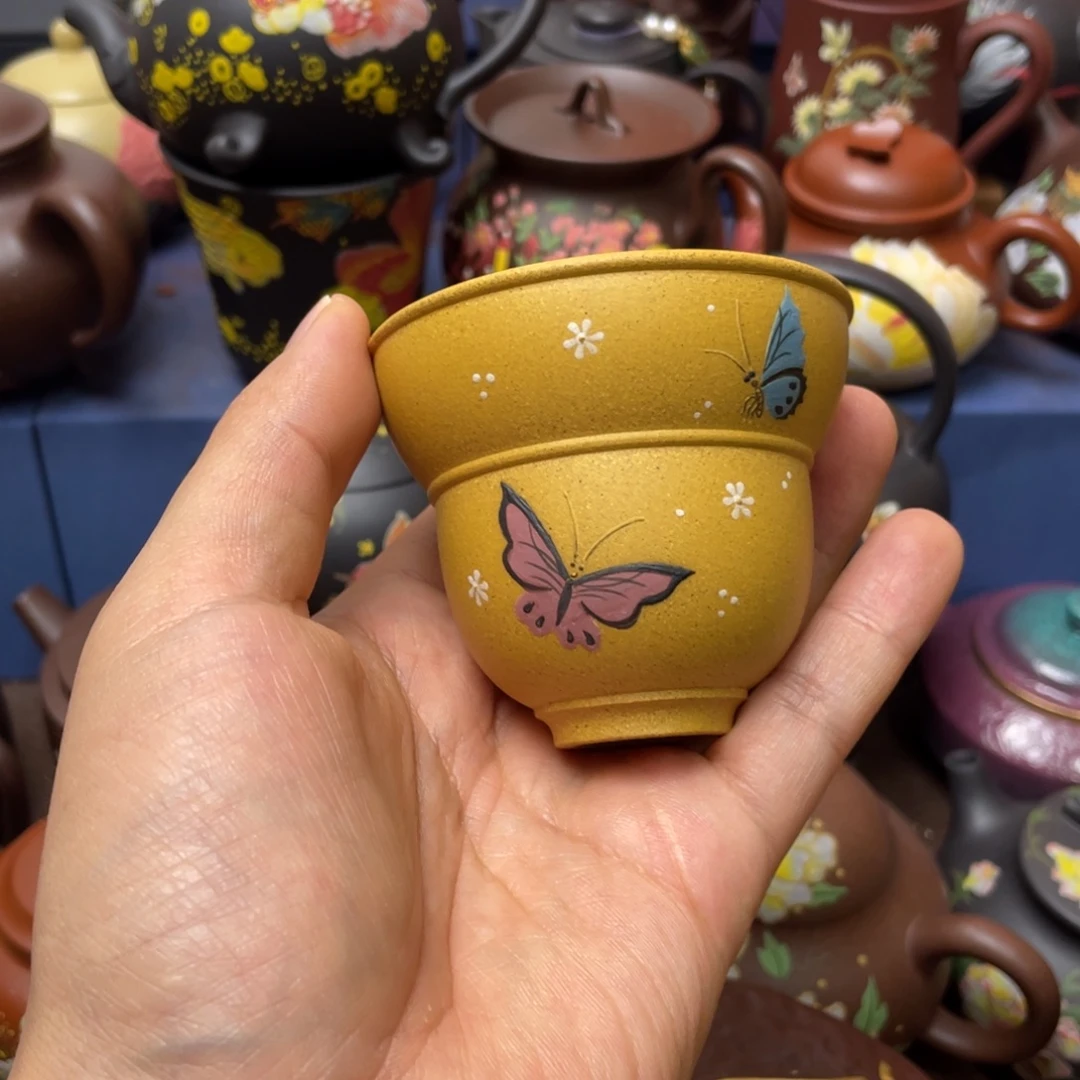 茶杯红泥紫砂主人杯100cc