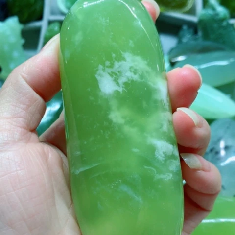 蛇纹石玉未镶嵌手把件