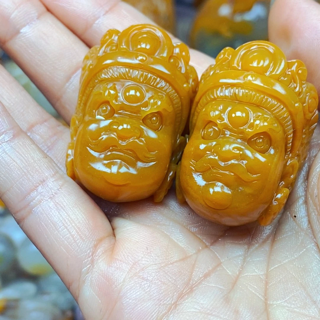 未镶嵌石英质玉（黄龙玉）吊坠(不含链)