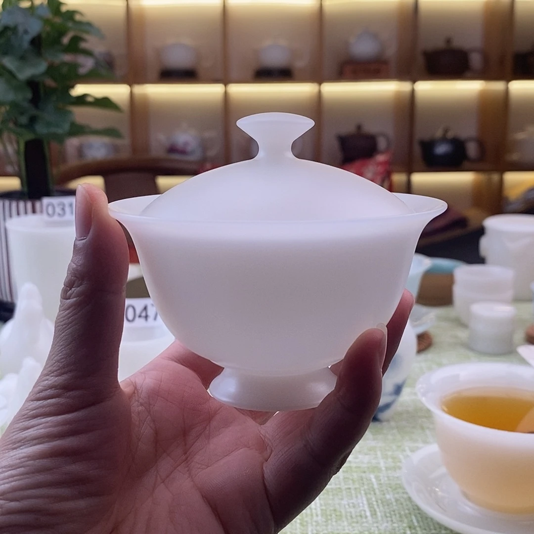 墨***水德化陶瓷璞玉盖碗