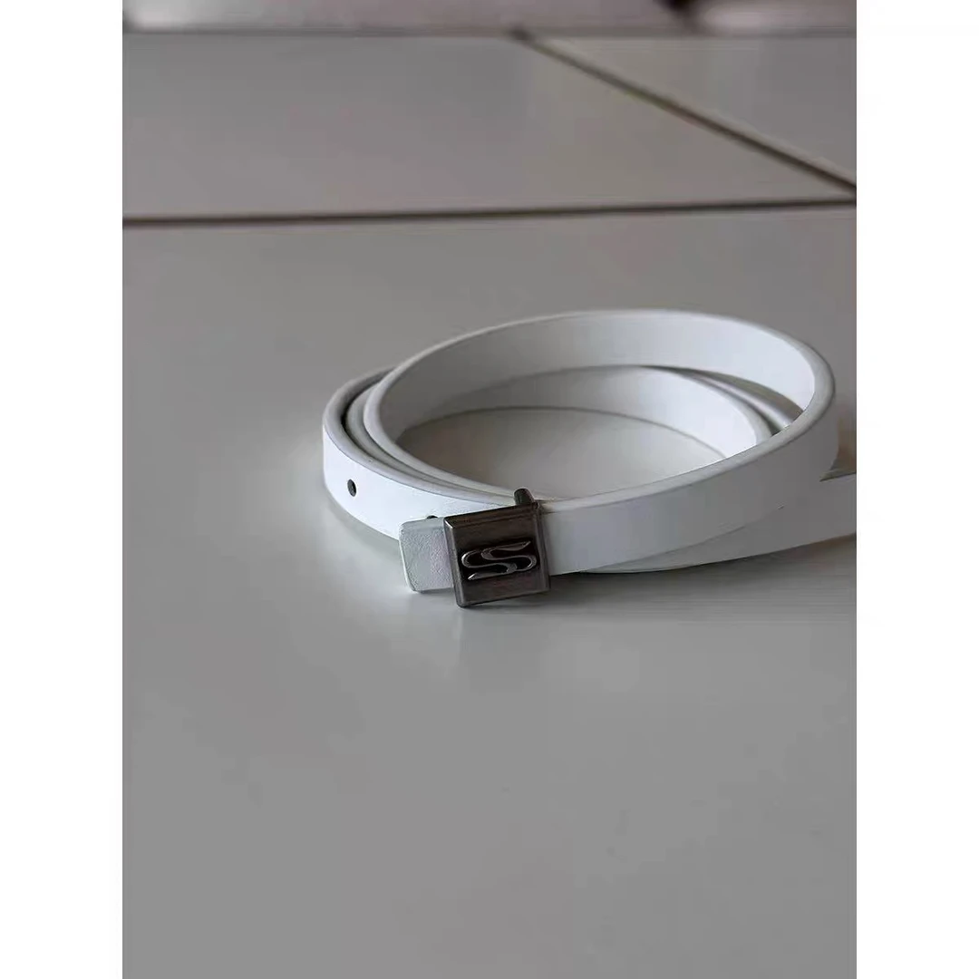 SOUL HUG 24秋冬新款 设计师品牌 复古细条皮带