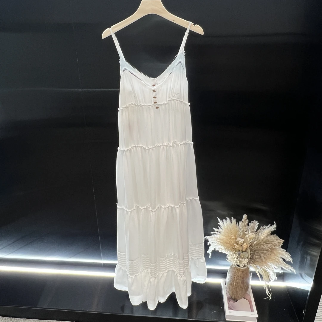 2025新款高定吊带蛋糕连衣裙减龄显瘦时尚百搭