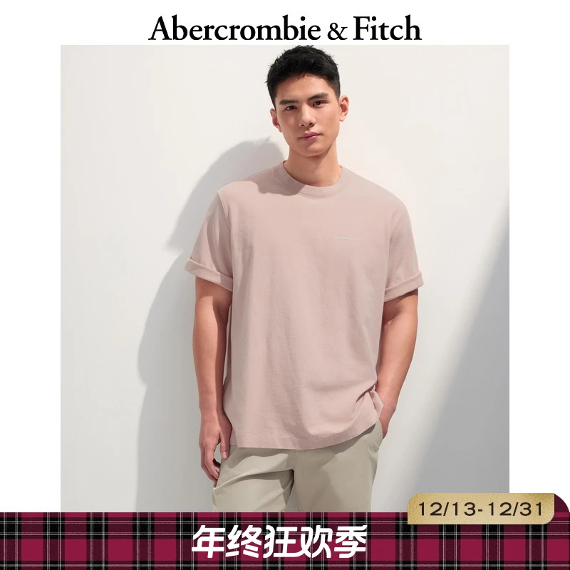 AF美式经典LOGO棉质舒适套头圆领短袖T恤25夏季男装123-5060