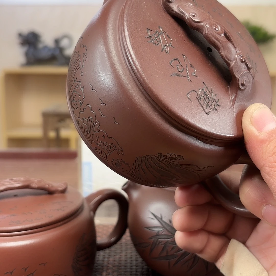 大***子茶壶紫砂微瑕处理