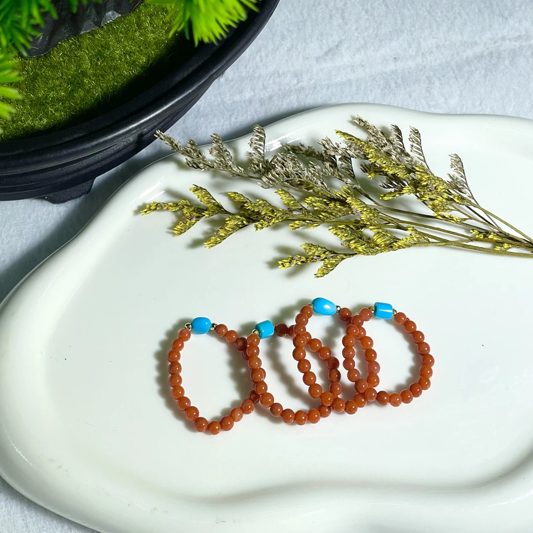 绿松石南红美松戒圈多样性发一