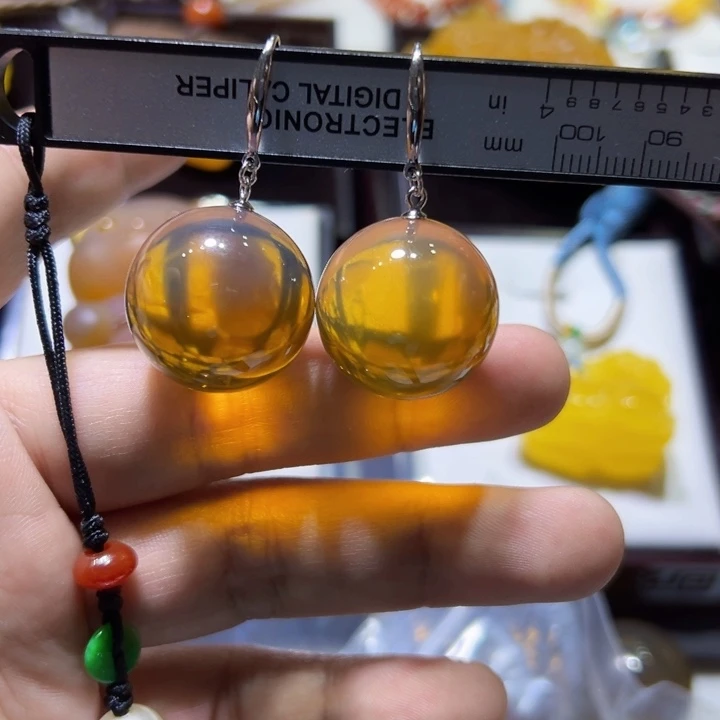 琥珀颈饰未镶嵌琥珀吊坠22mm