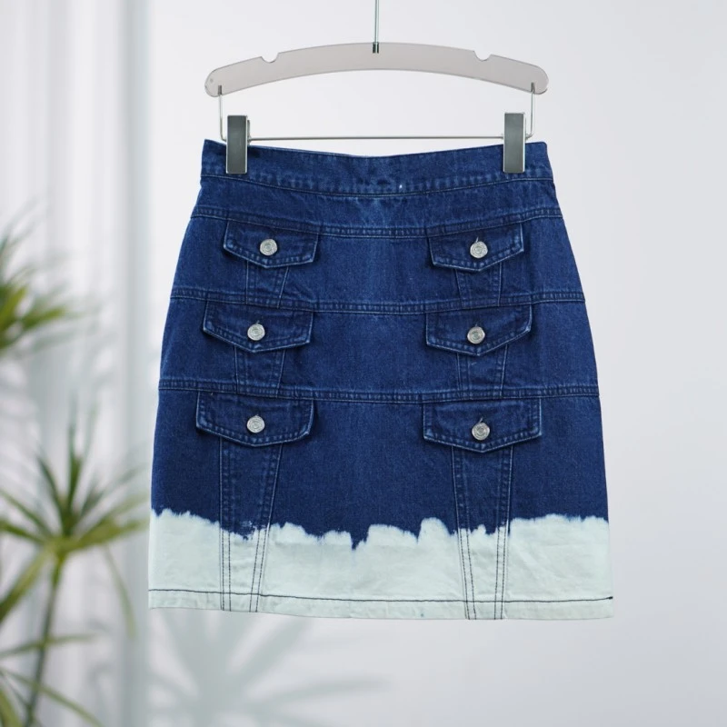 尚系列  Z751   女装时尚撤柜半身牛仔裙蓝色SS10R57