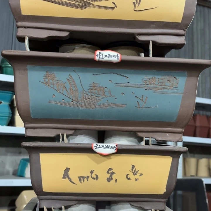 紫砂花盆     128-4。