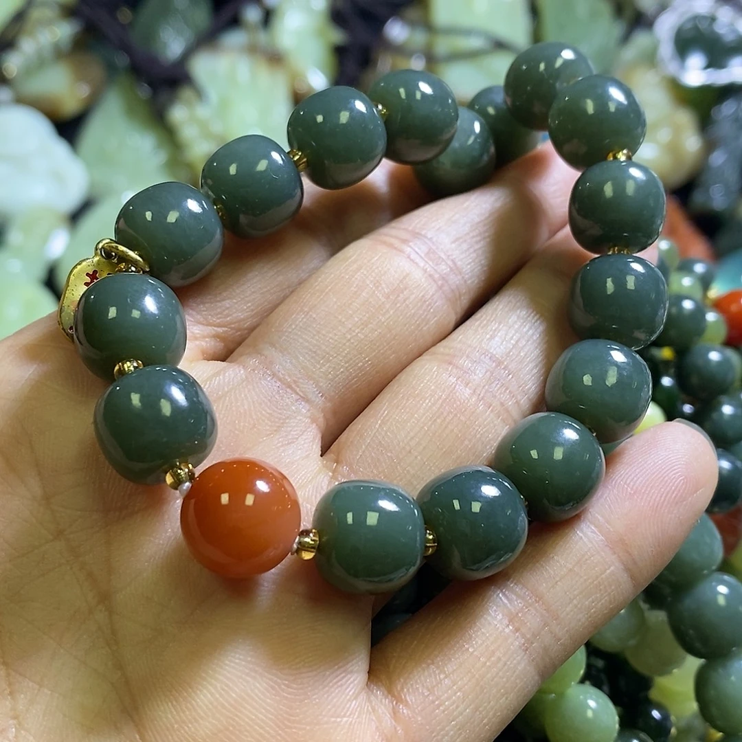 和田玉未镶嵌手链