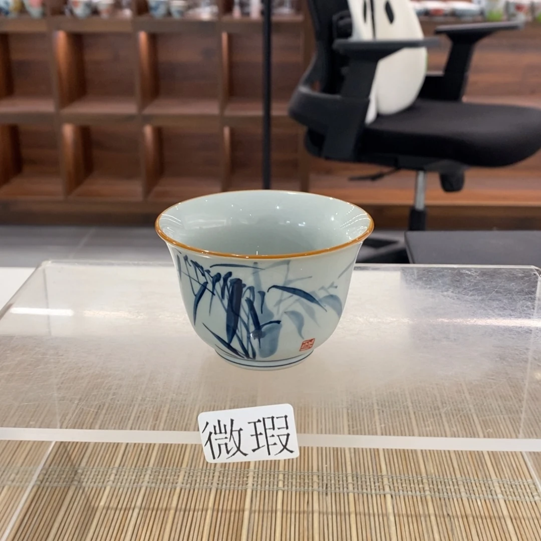釉下彩老陶泥手工绘制