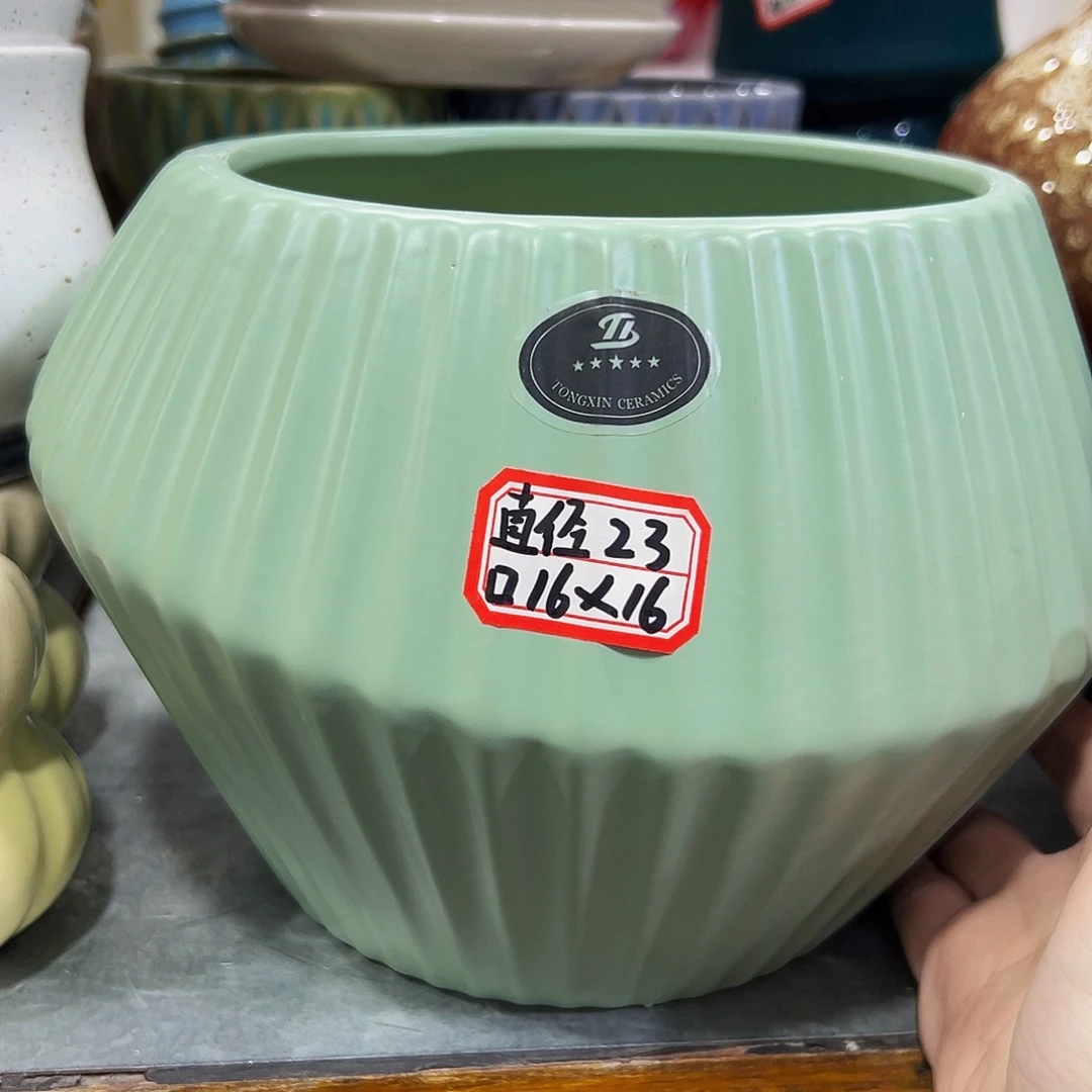 尾单陶瓷花盆凑单10米包邮
