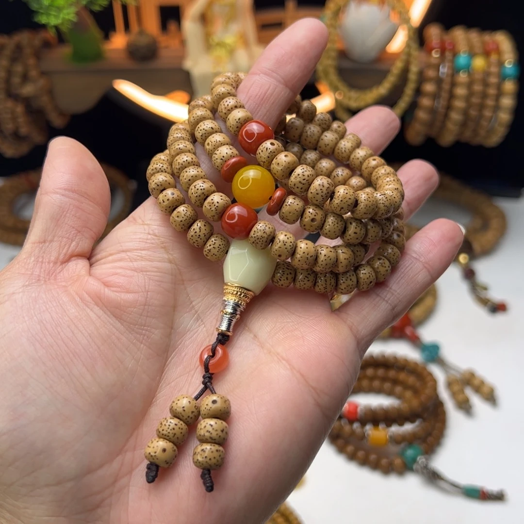 吊坠星月菩提大年份陈籽星月菩提8×6mm