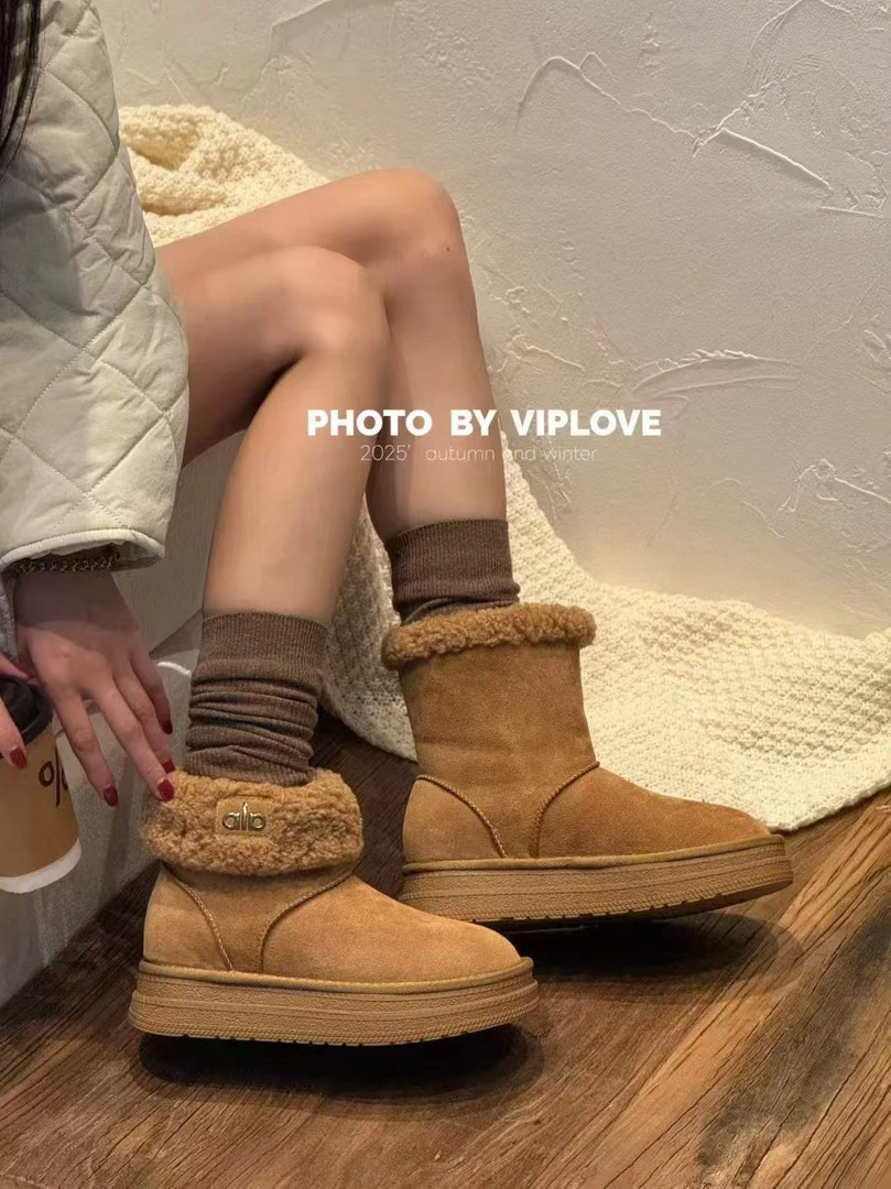 两穿加绒雪地靴