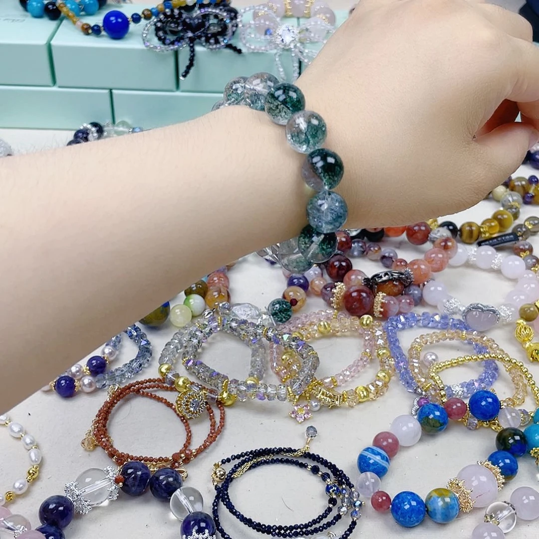 手饰针钠钙石银S925镀金镶嵌