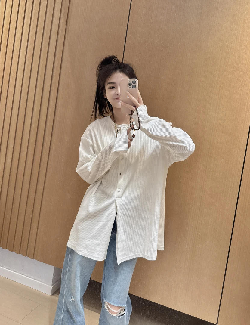 Az LongQuan 雾凇显瘦上衣 设计师新款百搭休闲上衣 DA2156