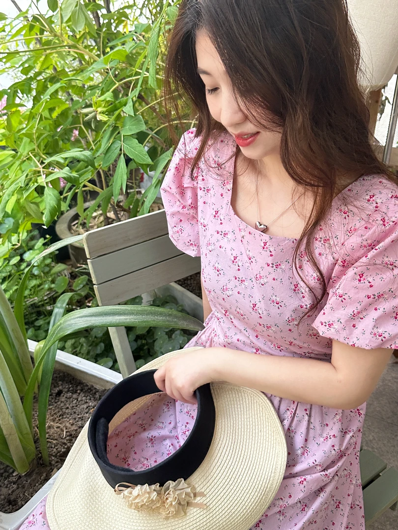 韩国东大门波点褶皱连衣裙NO退换