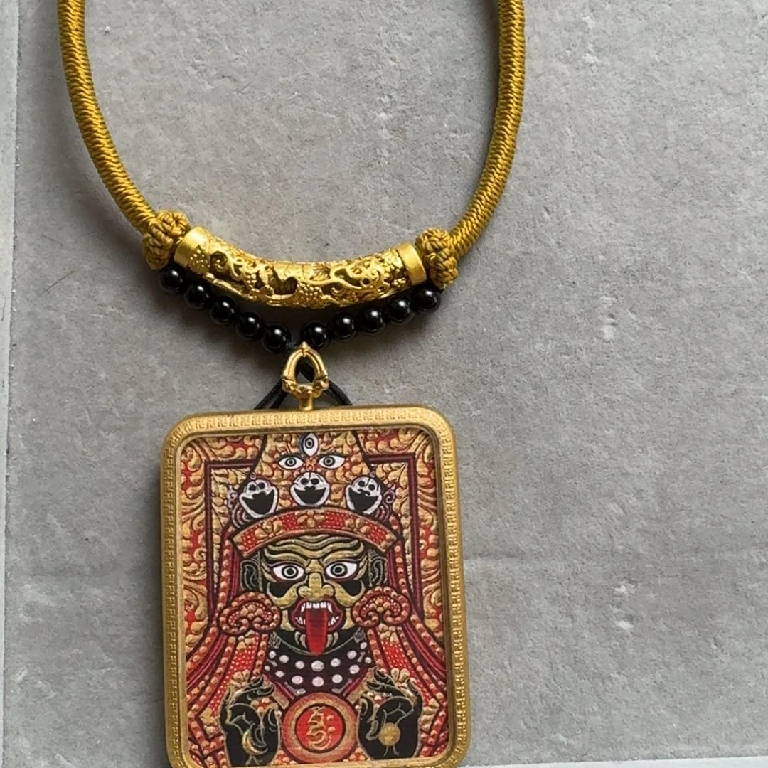 吊坠?****）单面扎基铜壳五号绳