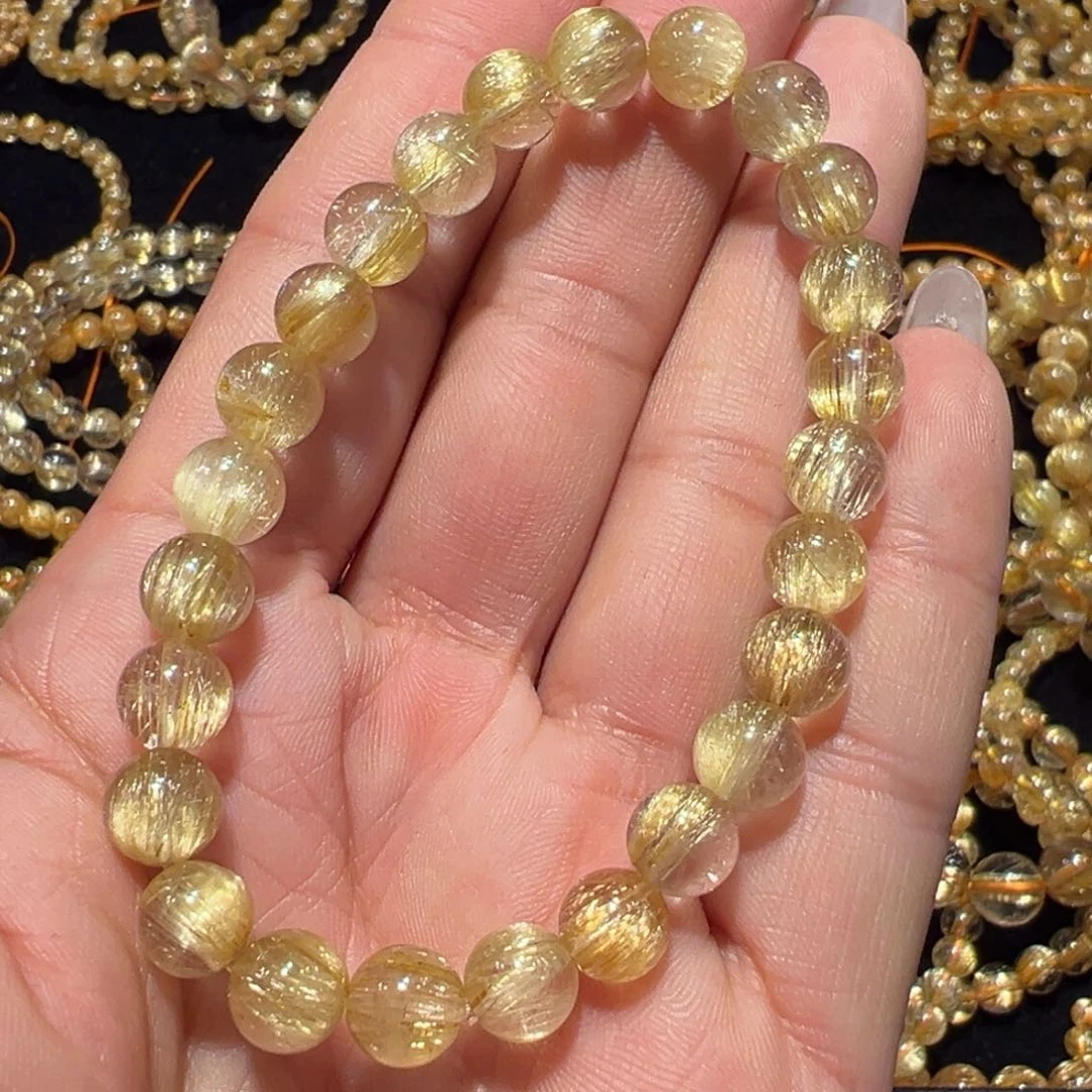 水晶手串未镶嵌发晶手串