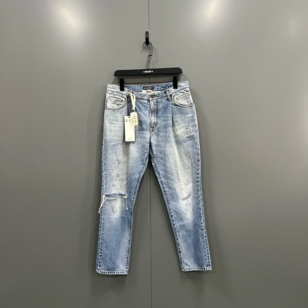 95新 maje （bb1）DG 嘉班纳 水洗破坏牛仔裤 46码/5500/yz000281