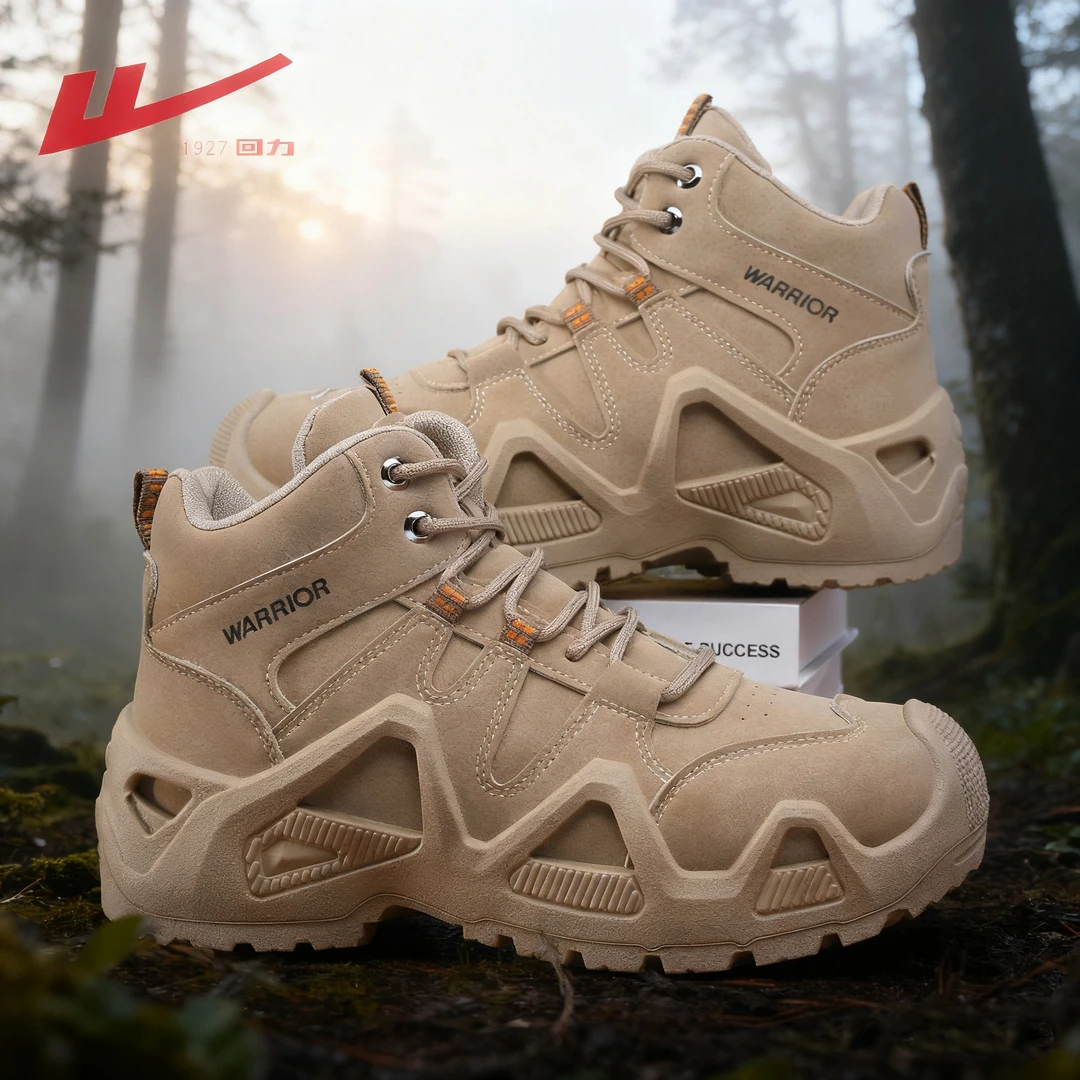 Warrior/回力高帮防滑马丁靴秋冬款男鞋高帮靴潮鞋耐磨秋鞋子男款