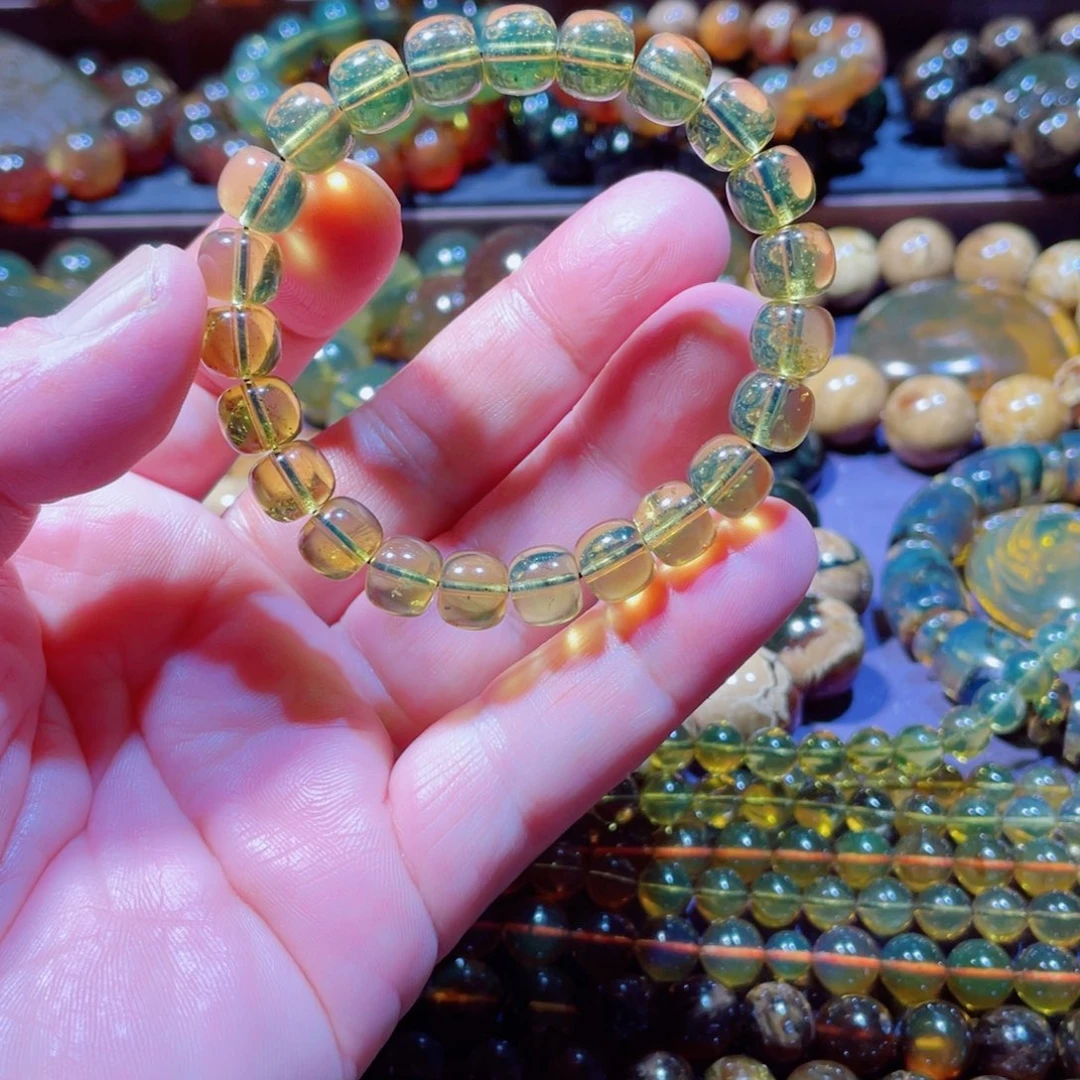 琥珀未镶嵌手链天然