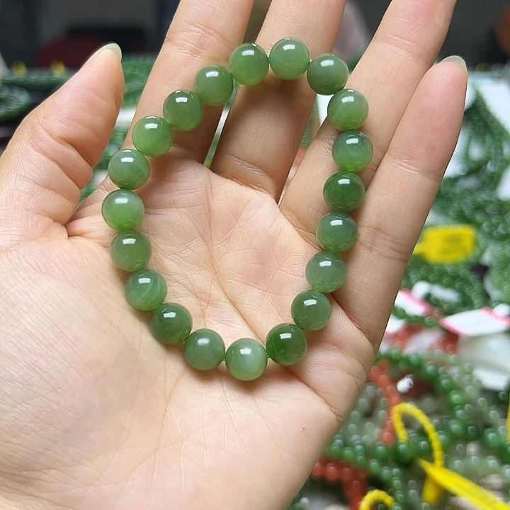 手链未镶嵌和田玉（碧玉）