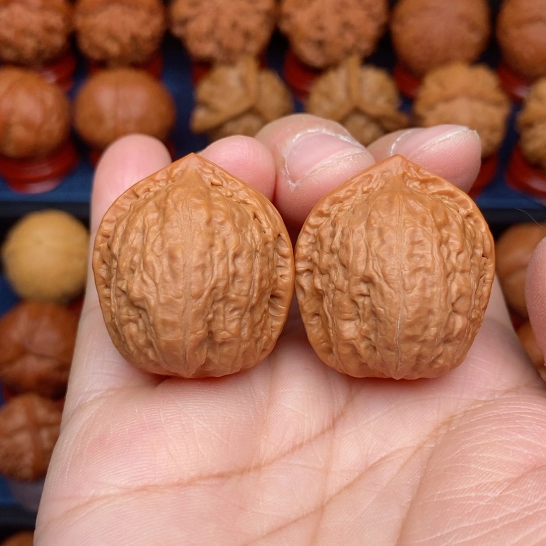 把件文玩核桃手捻野生麻核凤凰台