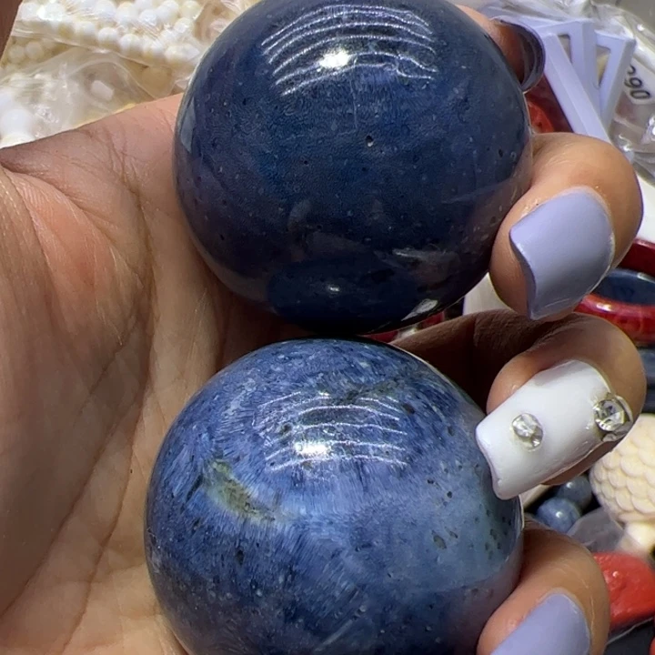 大果紫檀（缅甸花梨）40蓝姑娘手球