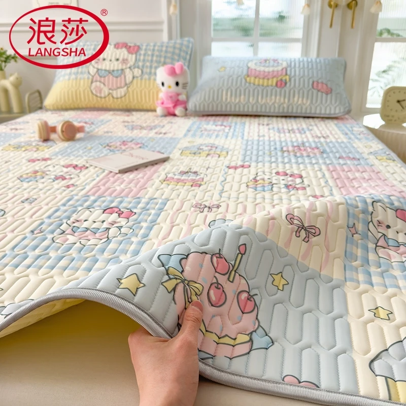 浪莎A类乳胶冰丝凉席夏天家用可水洗单人学生宿舍软草席子夏季