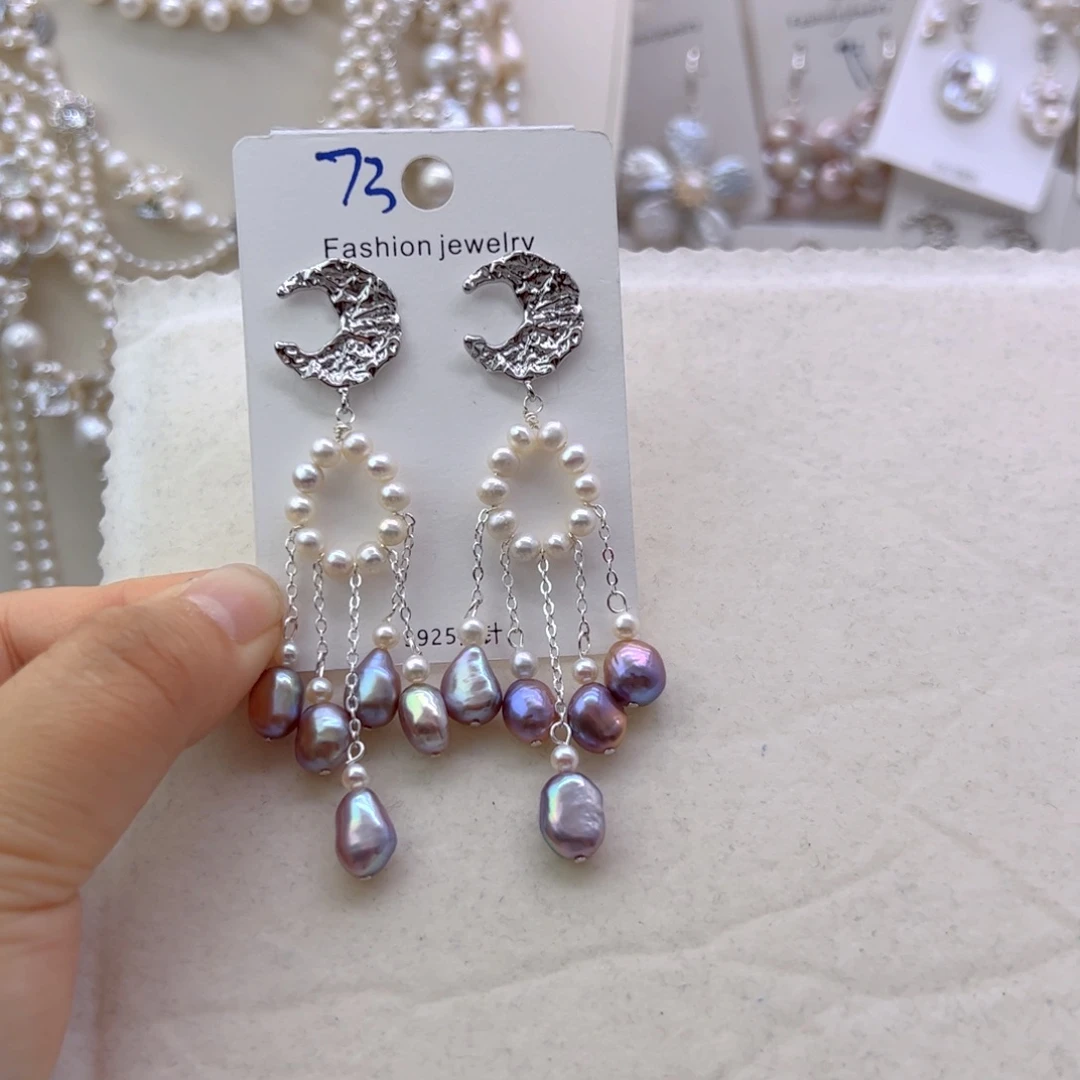 未镶嵌耳环淡水珍珠