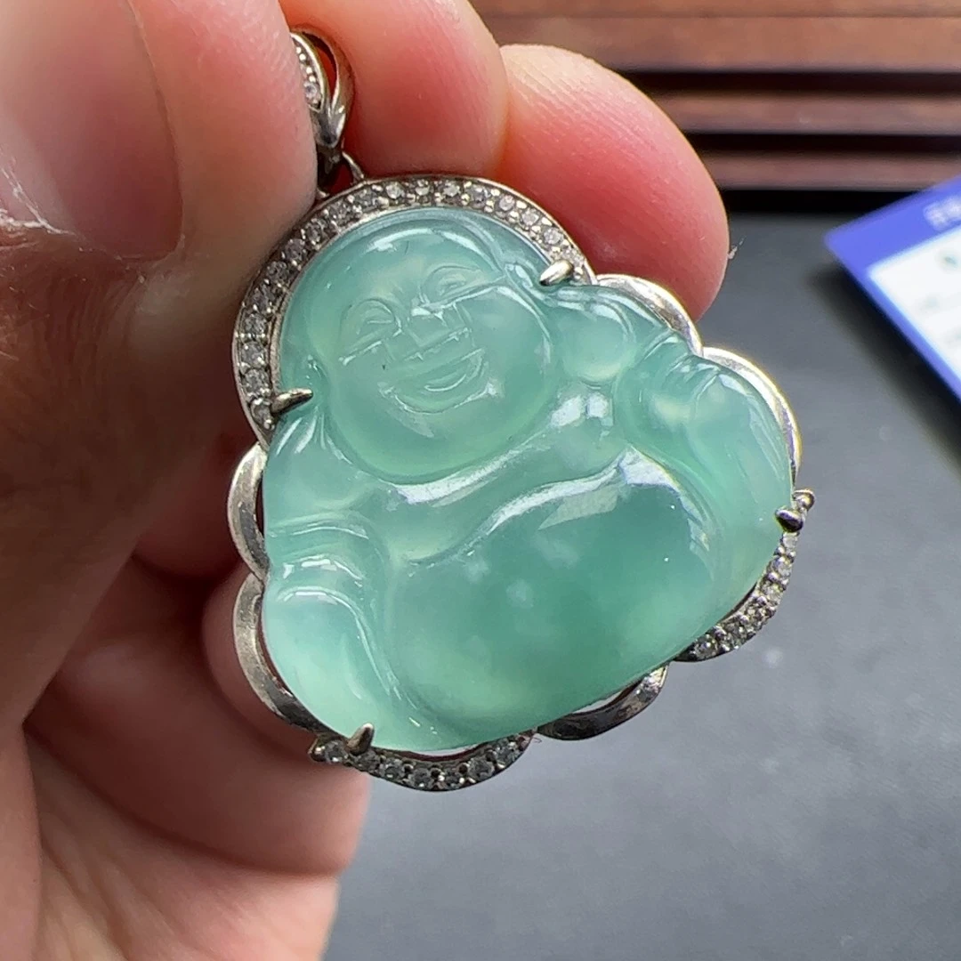 翡翠挂件银S925镶嵌1111111