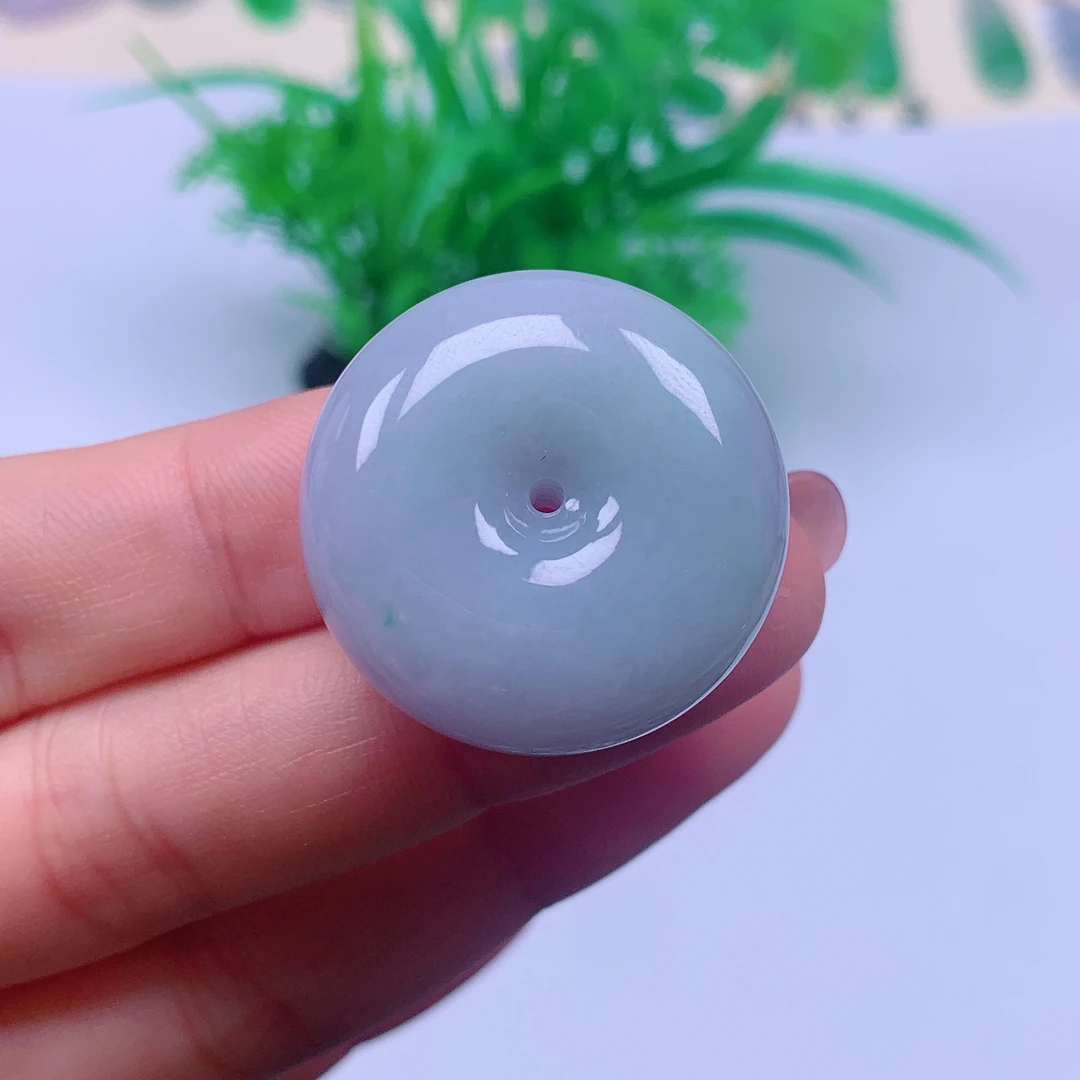 缅甸天然A货翡翠，紫罗兰面包扣 编号9/220尺寸28.5-12.8