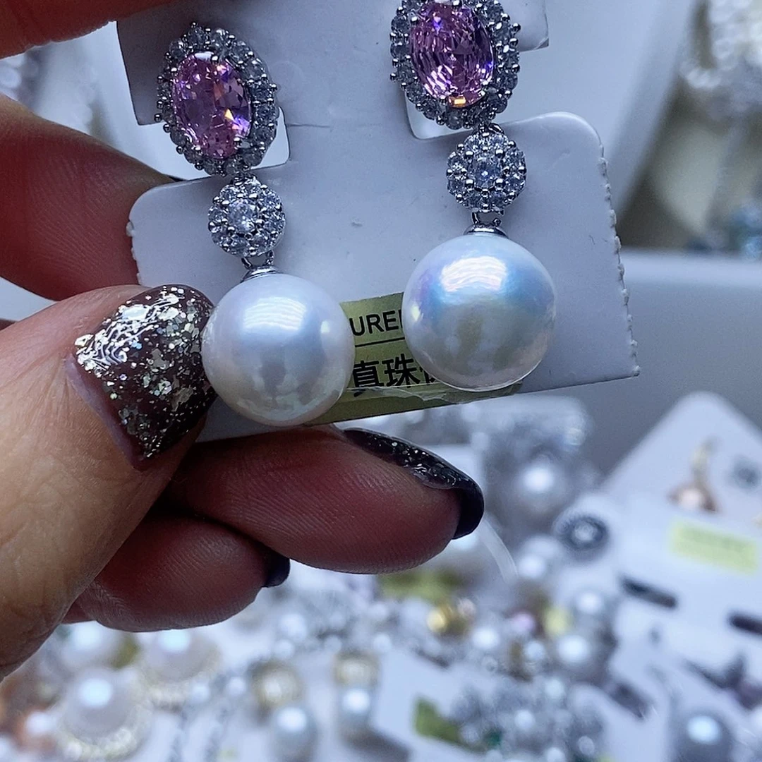 未镶嵌耳钉淡水珍珠